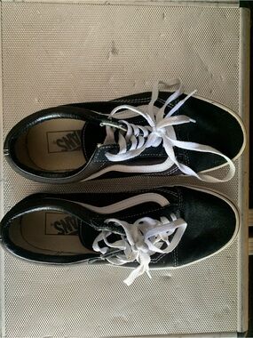 Vans Black and White Classic Low-Top Sneakers